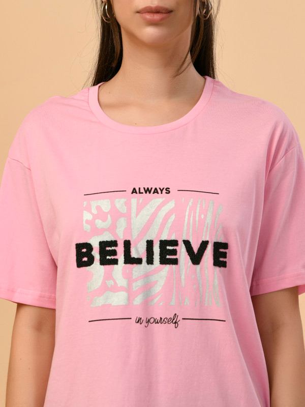 ALBION PREMIUM LADIES L.PINK REGULAR T-SHIRT