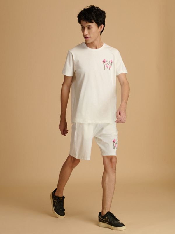 Albion Premium Mens White Coord Set