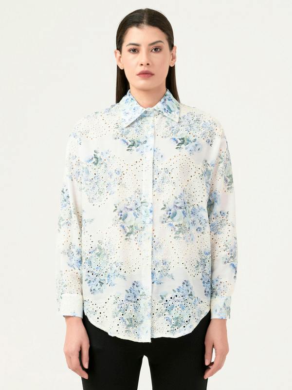 Albion Women Smart Premium Sky Casual Shirt