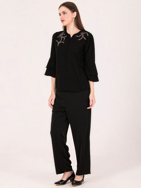 Albion Women Black Smart Coordinate Set