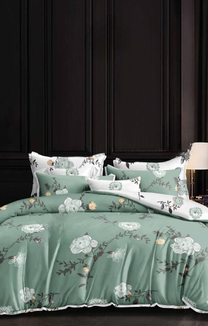 King Size Bedsheet Double Bed with 2 Pillow Covers, 300 TC Cotton