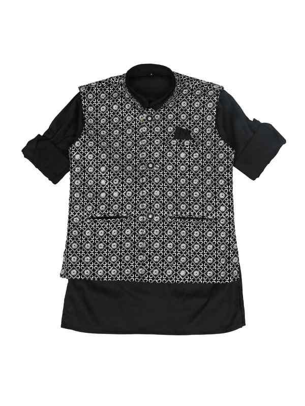 Albion Kids Boys Blue Kurta Pyjama