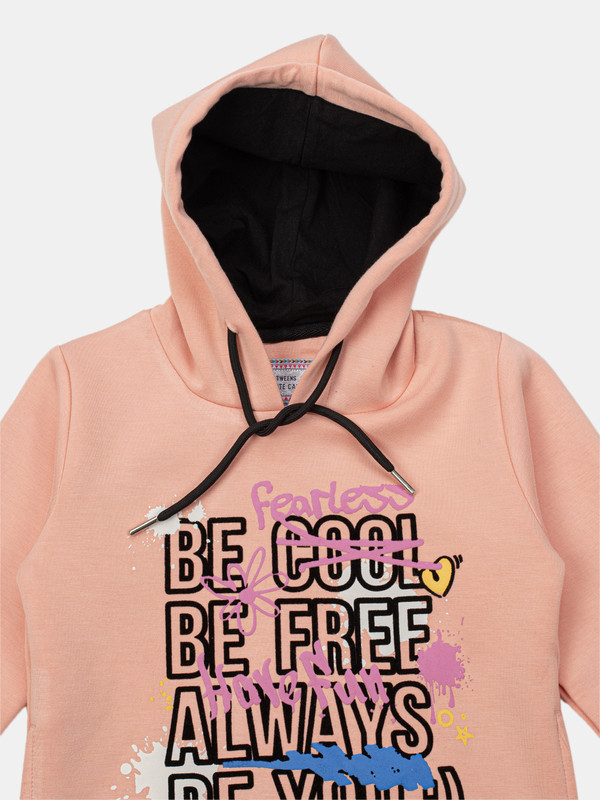 Albion Kids Girls Peach Sweatshirt