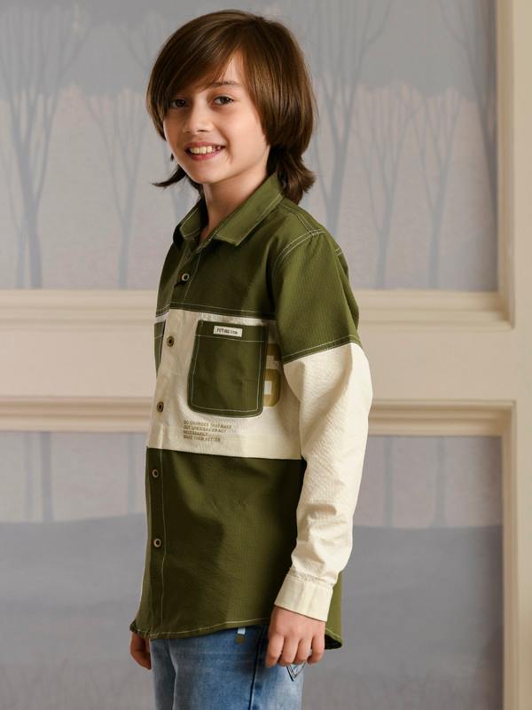 ALBION PREMIUM BOYS CHASE GREEN SHIRT