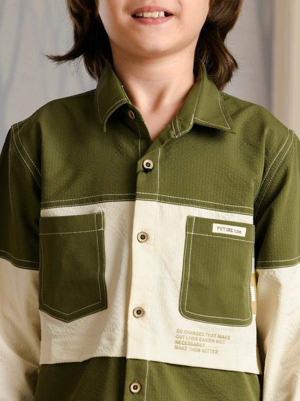 ALBION PREMIUM BOYS CHASE GREEN SHIRT