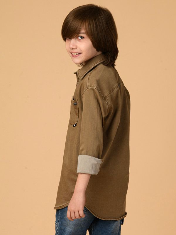 ALBION PREMIUM BOYS KHAKI SHIRT