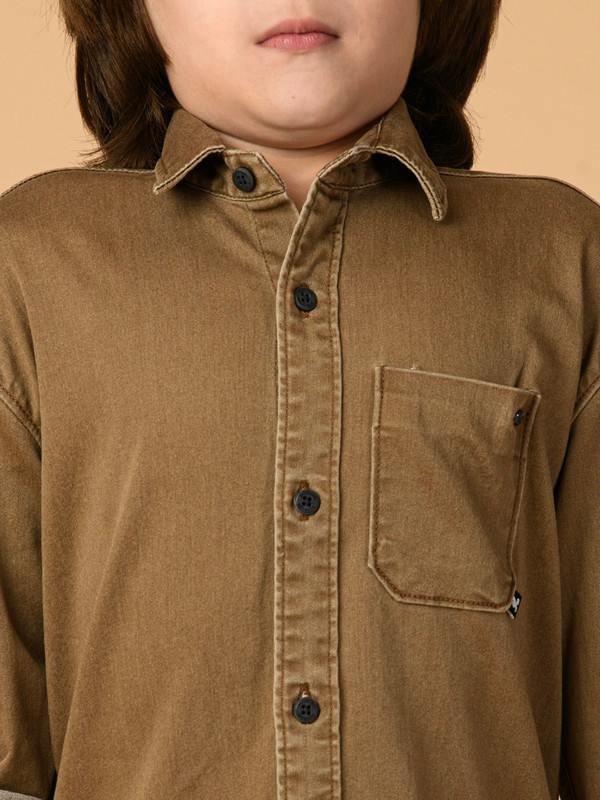 ALBION PREMIUM BOYS KHAKI SHIRT