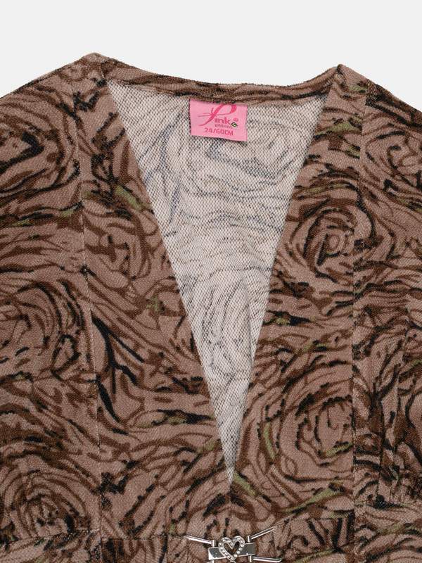ALBION GIRLS SMART FIT BROWN FROCK