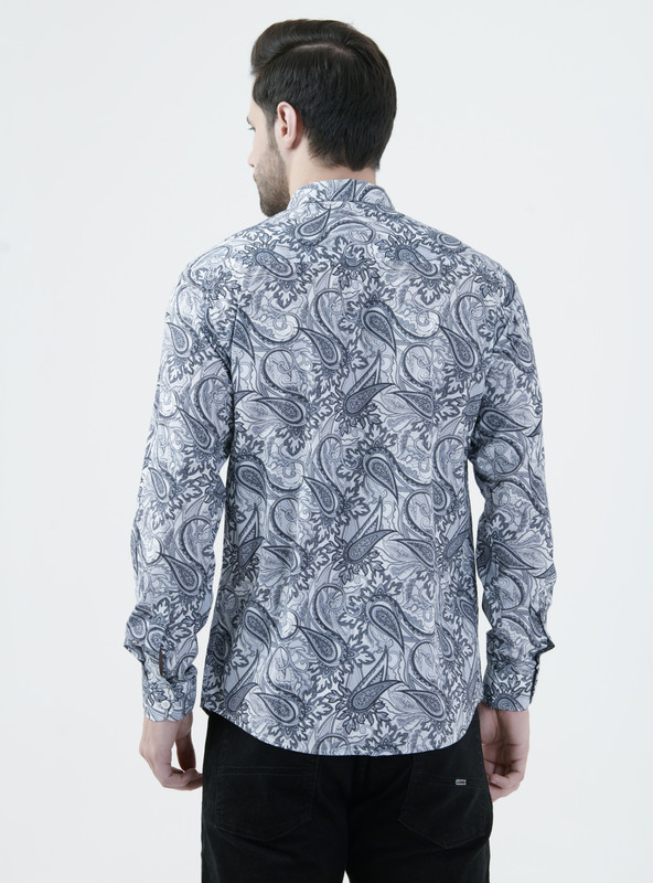 Albion Mens Gray Shirt Full Sleeve