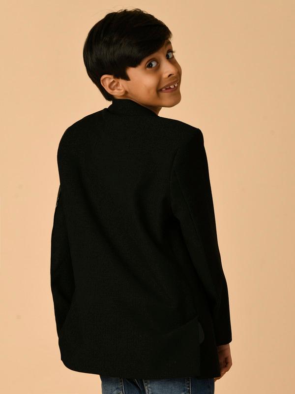ALBION PREMIUM BOYS ETHINIC BLACK COAT