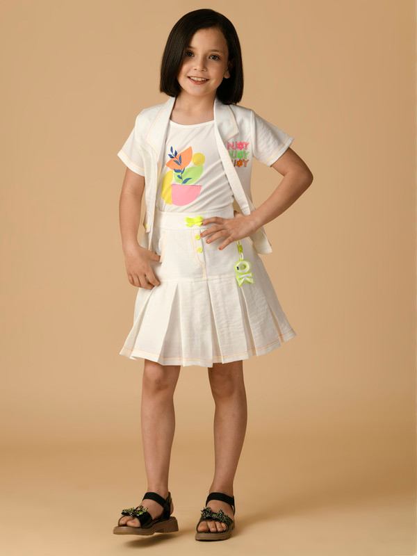 ALBION PREMIUM GIRLS WHITE SKIRT TOP
