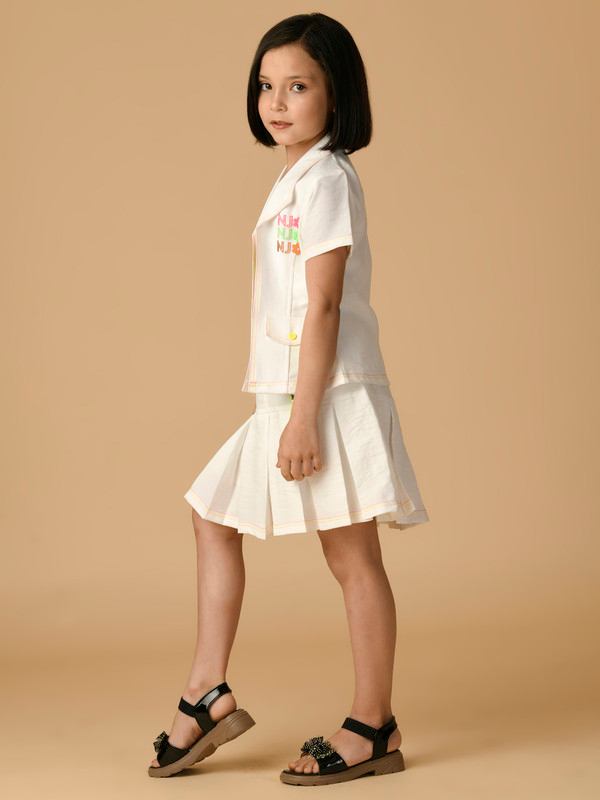 ALBION PREMIUM GIRLS WHITE SKIRT TOP