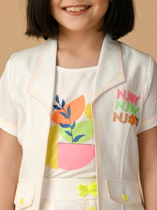 ALBION PREMIUM GIRLS WHITE SKIRT TOP