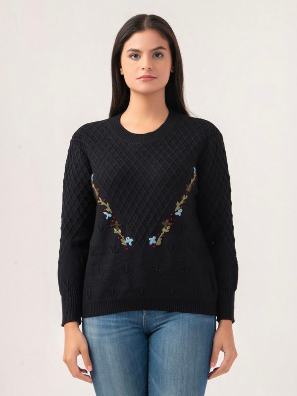 Albion Women Winter Black Sweaters