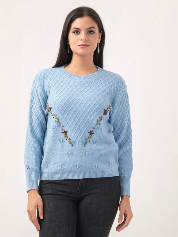Albion Women Winter Blue Sweaters