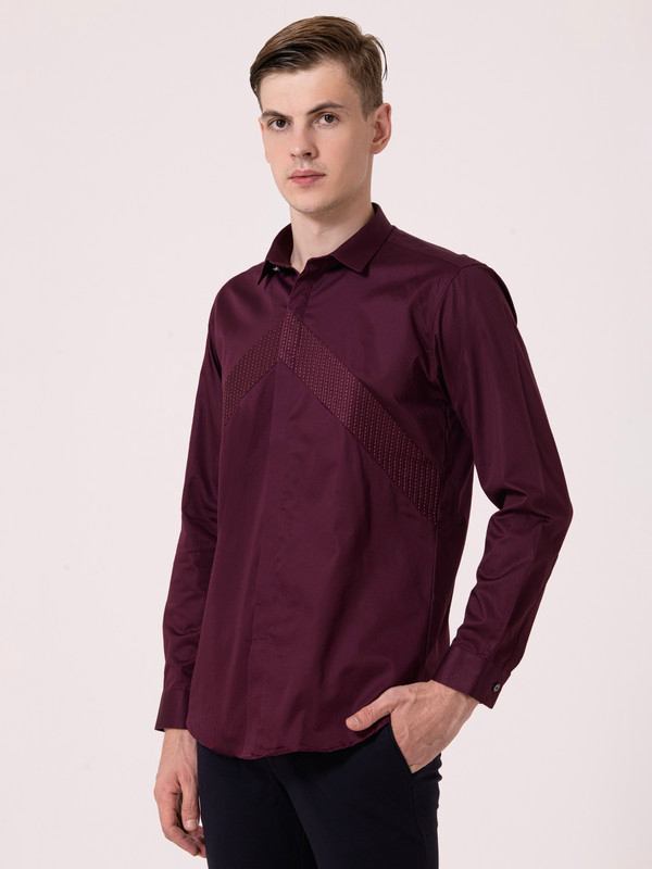 Albion Mens WINE Casual Shirt