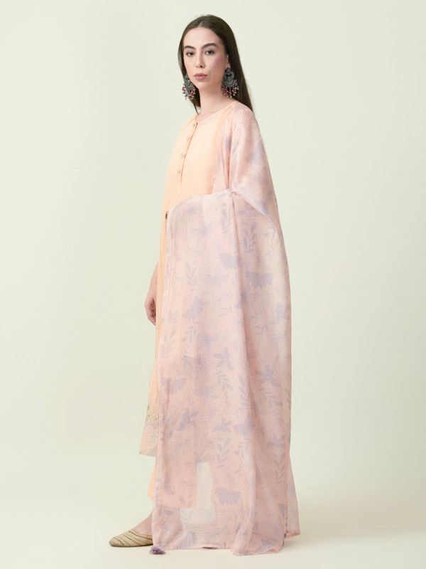 Albion Premium Ladies Adheshwar Ethnic Peach Kurti Set