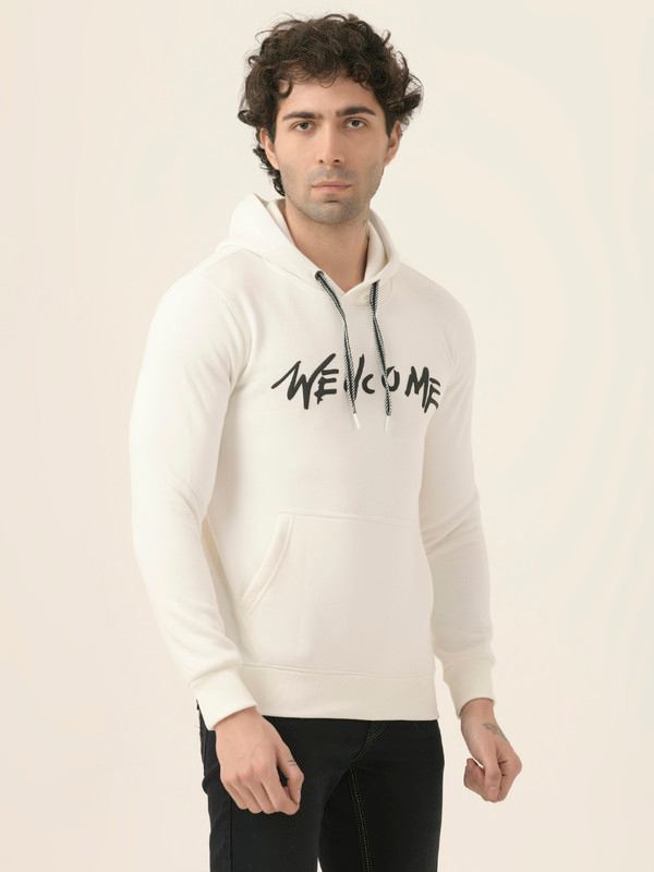 ALBION Mens Winter White Sweatshirt