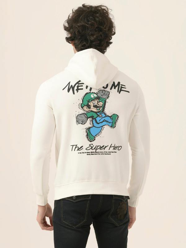 ALBION Mens Winter White Sweatshirt
