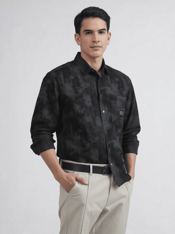 ALBION PREMIUM MENS CASUAL GREY SHIRT