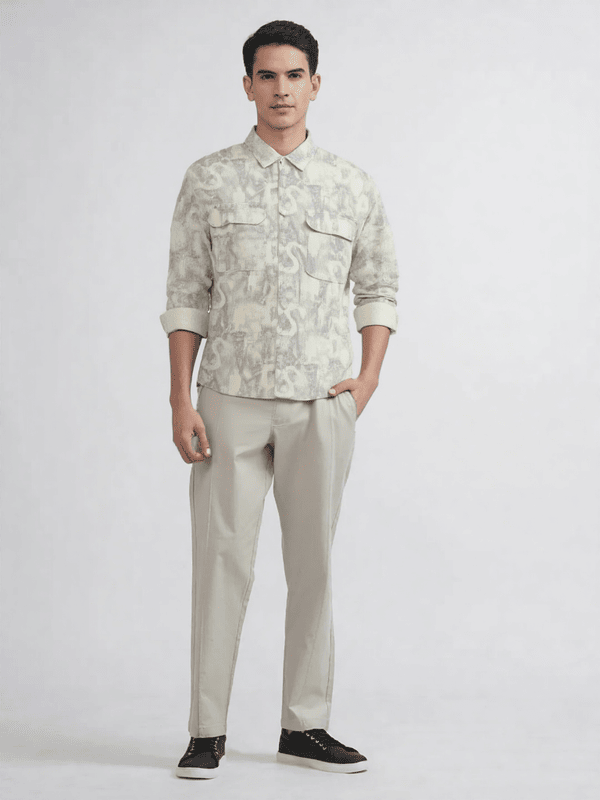 ALBION PREMIUM MENS CASUAL FAWN SHIRT