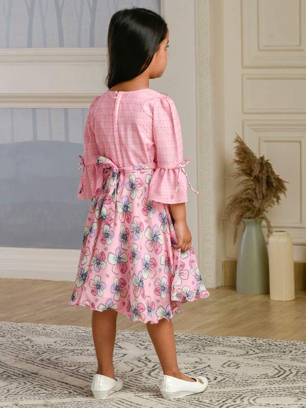 ALBION PREMIUM GIRLS ARCHANA PINK FROCK