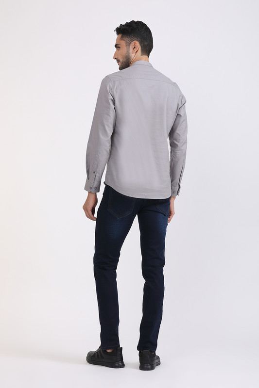 Albion Mens Primume Lt Grey Casual Shirt