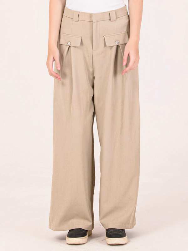 Albion Women Beige Smart Trousers
