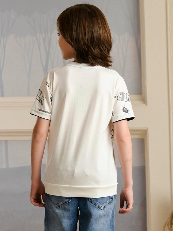 ALBION PREMIUM BOYS ADAMS APPLE WHITE T-SHIRT