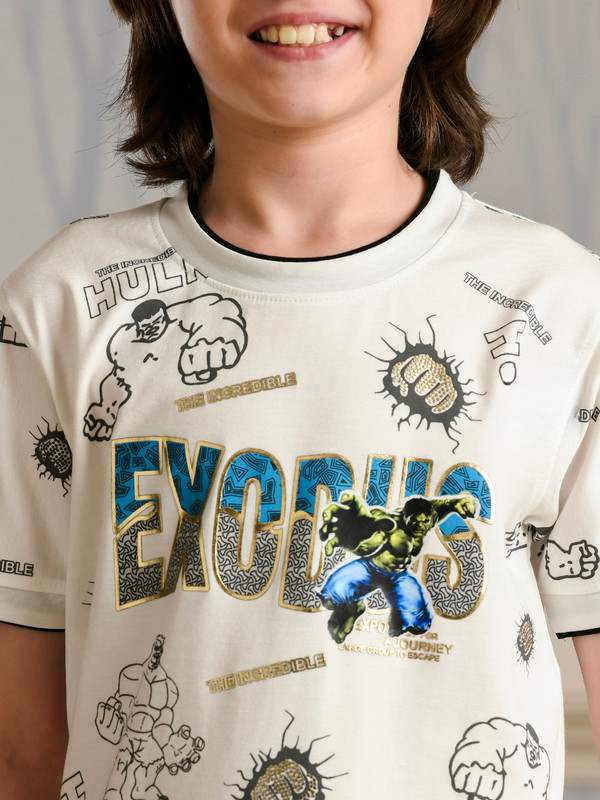 ALBION PREMIUM BOYS ADAMS APPLE WHITE T-SHIRT
