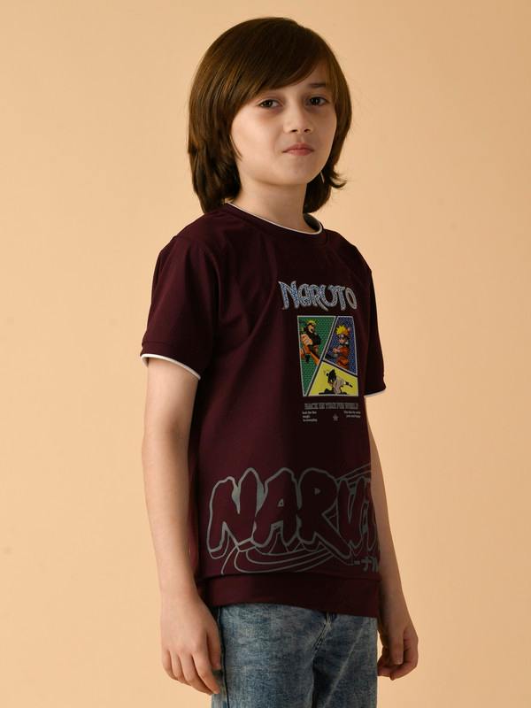 ALBION PREMIUM BOYS UPPER MEHROON T-SHIRT