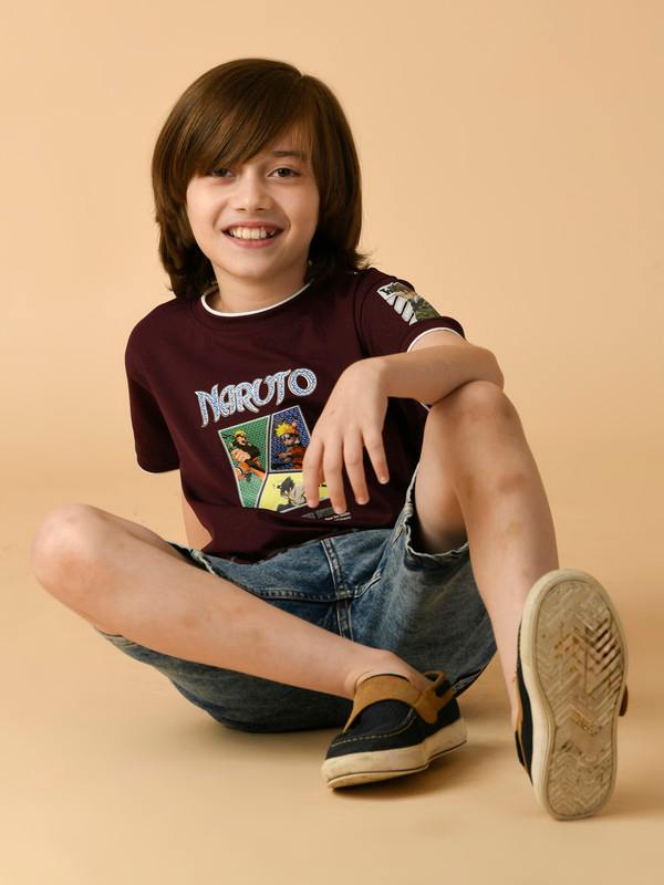 ALBION PREMIUM BOYS UPPER MEHROON T-SHIRT