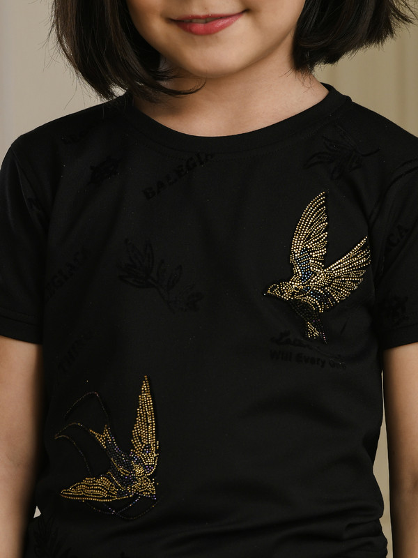ALBION PREMIUM CASUAL STURD STUDIO BLACK T-SHIRT