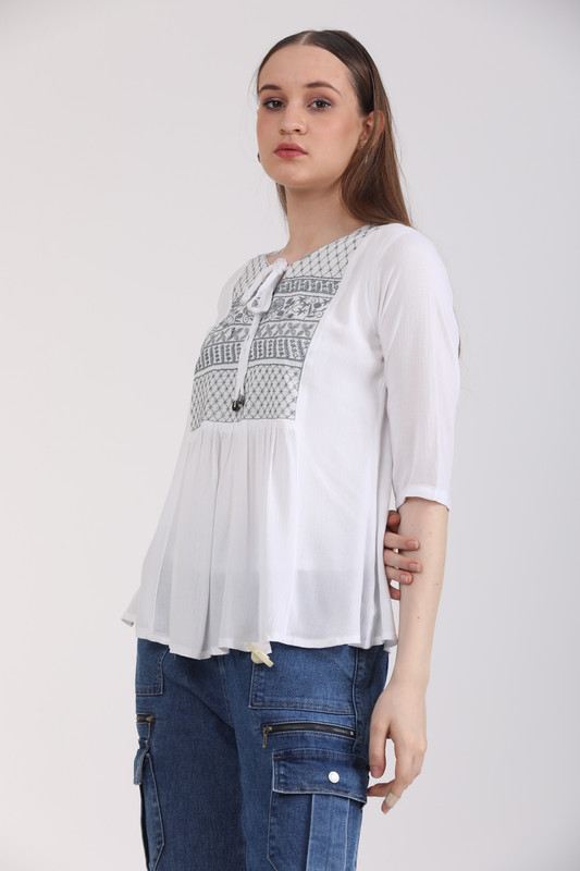 Albion Women Multi Blouson Top