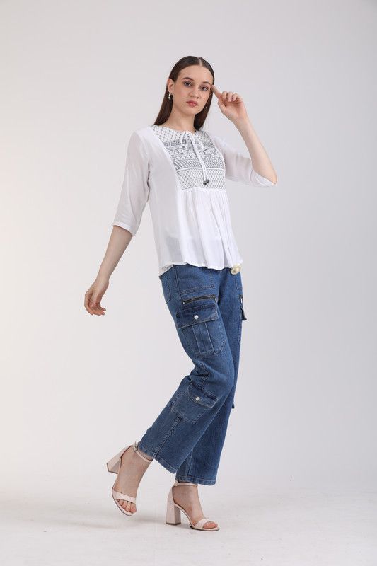 Albion Women Multi Blouson Top