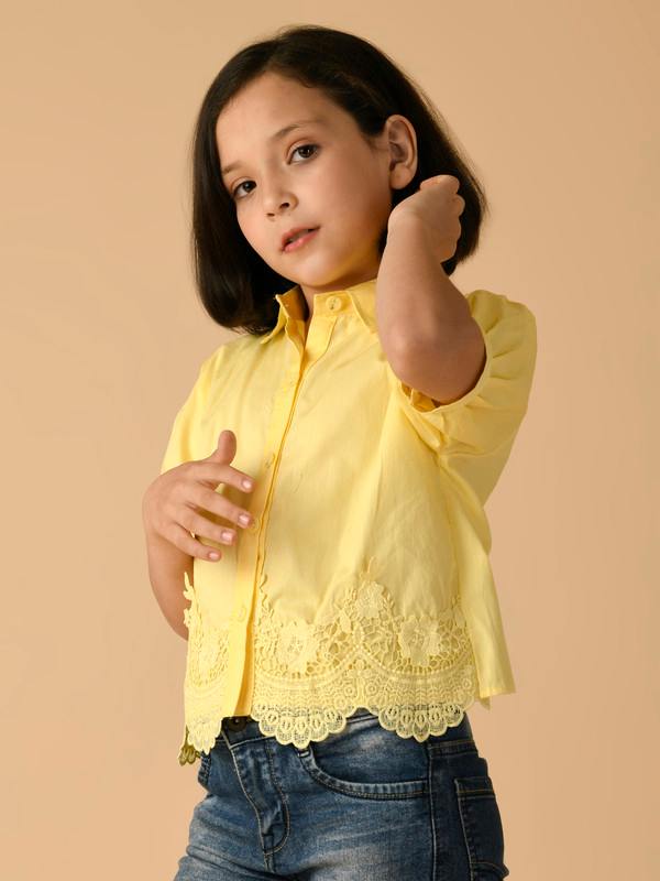 ALBION PREMIUM GIRLS YELLOW TOP