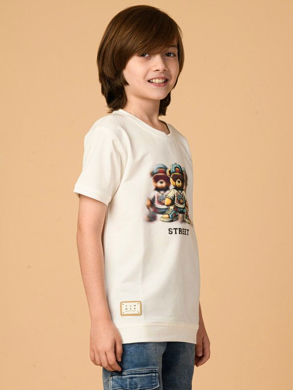ALBION PREMIUM BOYS UPPER CREAM T-SHIRT