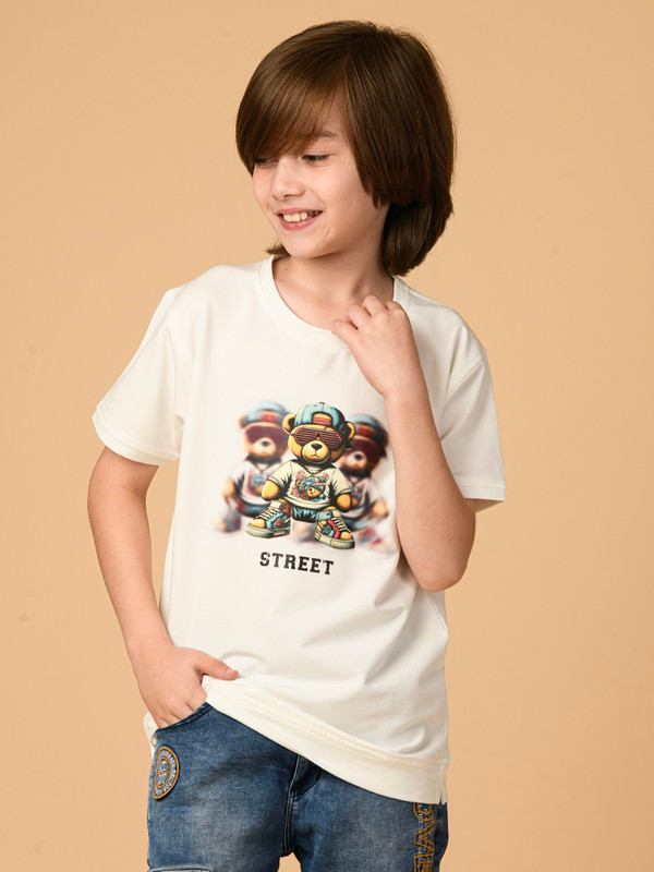 ALBION PREMIUM BOYS UPPER CREAM T-SHIRT