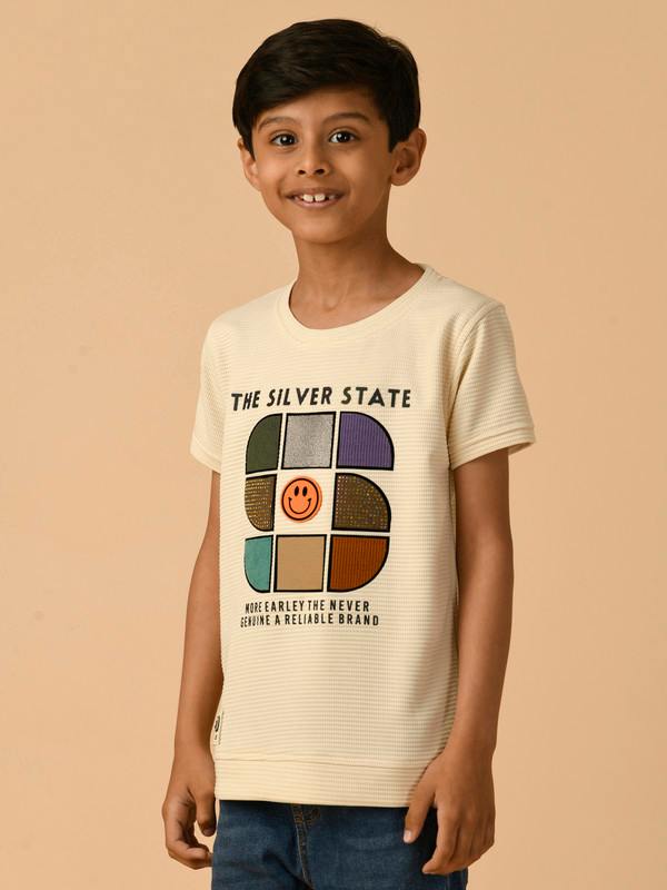 ALBION PREMIUM BOYS CREAM T-SHIRT