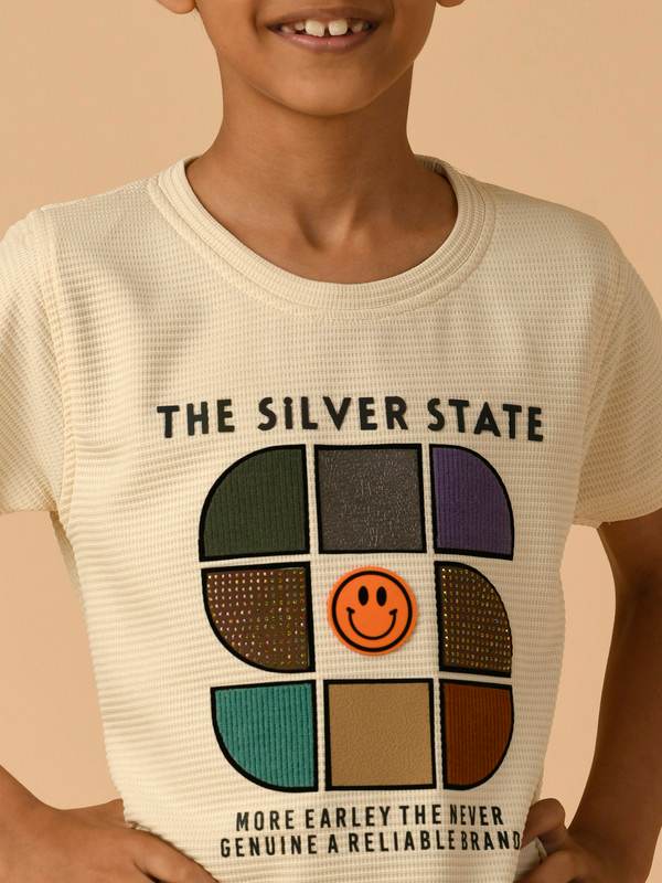 ALBION PREMIUM BOYS CREAM T-SHIRT