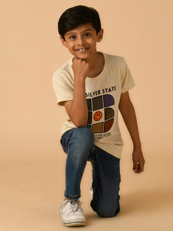 ALBION PREMIUM BOYS CREAM T-SHIRT