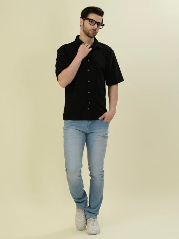 Albion Premium Mens Black Shirt Hs
