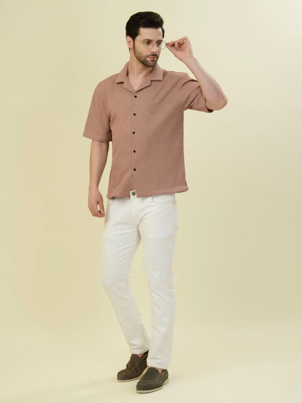 Albion Premium Mens Brick Brown Shirt Fs