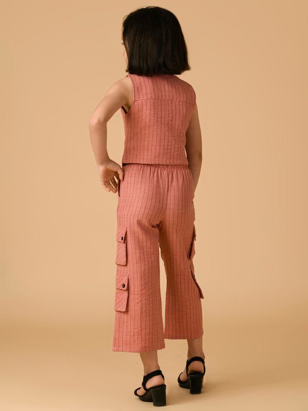 ALBION PREMIUM GIRLS SET PEACH SKIRT TOP