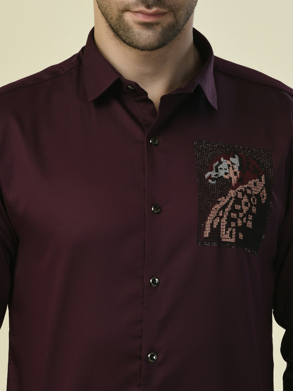 ALBION PREMIUM FLIRT WINE MENS SHIRT