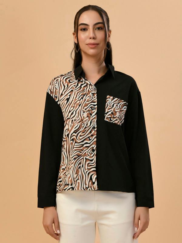 ALBION PREMIUM LADIES BLACK BLOUSON TOP