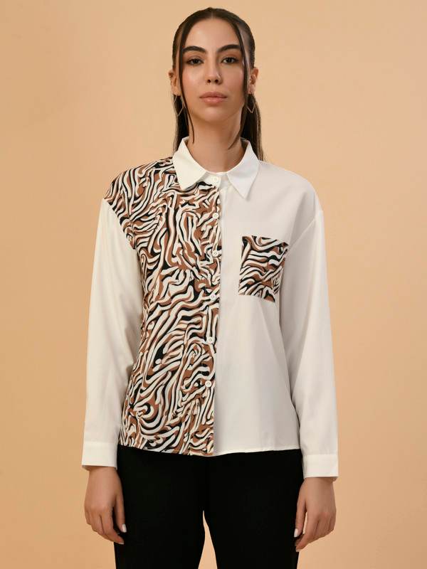 ALBION PREMIUM LADIES WHITE BLOUSON TOP