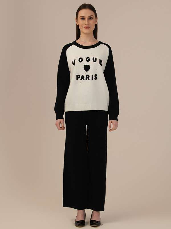 Albion Trendy Casual Black Co-ord Set