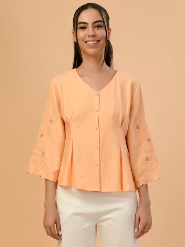 ALBION PREMIUM LADIES ORANGE BLOUSON TOP