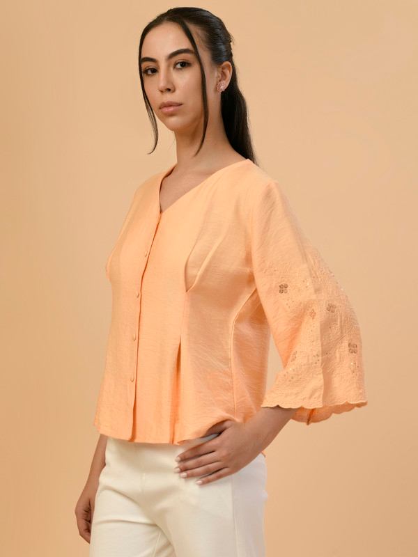 ALBION PREMIUM LADIES ORANGE BLOUSON TOP